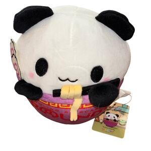 Takashoji panda ramen noodles Round One plush 6” NWT